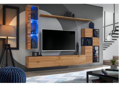Wooden Furniture Braun Design Living Room Wall TV Stand Living Room Furniture Set